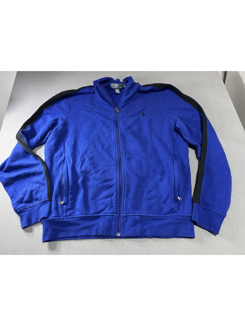 POLO By RALPH LAUREN Mens Long Sleeve Full Zip Track Jacket Size S Blue